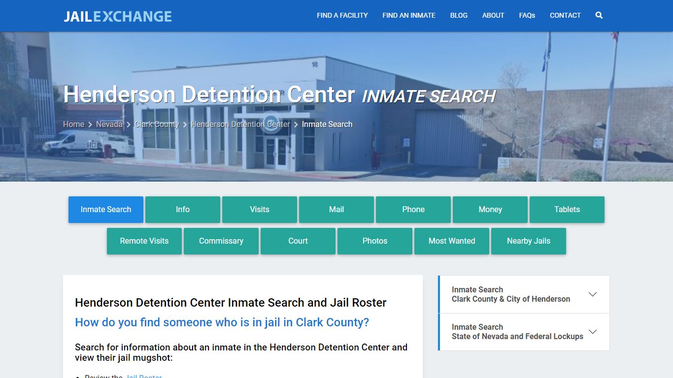 Henderson Detention Center Inmate Search - Jail Exchange